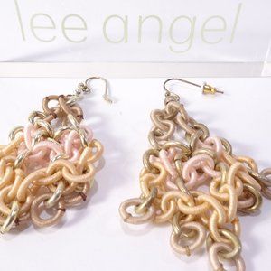 Lee Angel Neiman Marcus mesh Link Chandelier color block French Hook NWT 150 dus